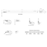 LUMINARIO LED SERIE II BL FLAT 3W/100-140V. 450MM. NEGRO 3000K LUZ CALIDA ELECTROMAG