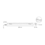LUMINARIO LED SERIE II BL FLAT 4W/100-140V. 600MM. BLANCO 4000K LUZ NEUTRA ELECTROMAG