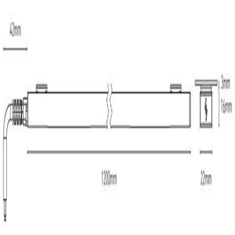 LUMINARIO LED SERIE III BL FLAT 23W/100-140V. 1200MM. BLANCO 4000K LUZ NEUTRA ELECTROMAG