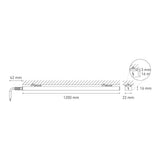 LUMINARIO LED SERIE III BL FLAT 23W/100-140V. 1200MM. BLANCO 3000K LUZ CALIDA ELECTROMAG