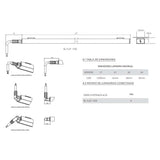 LUMINARIO LED SERIE III BL FLAT 23W/100-140V. 1200MM. NEGRO 6000K LUZ DE DIA ELECTROMAG