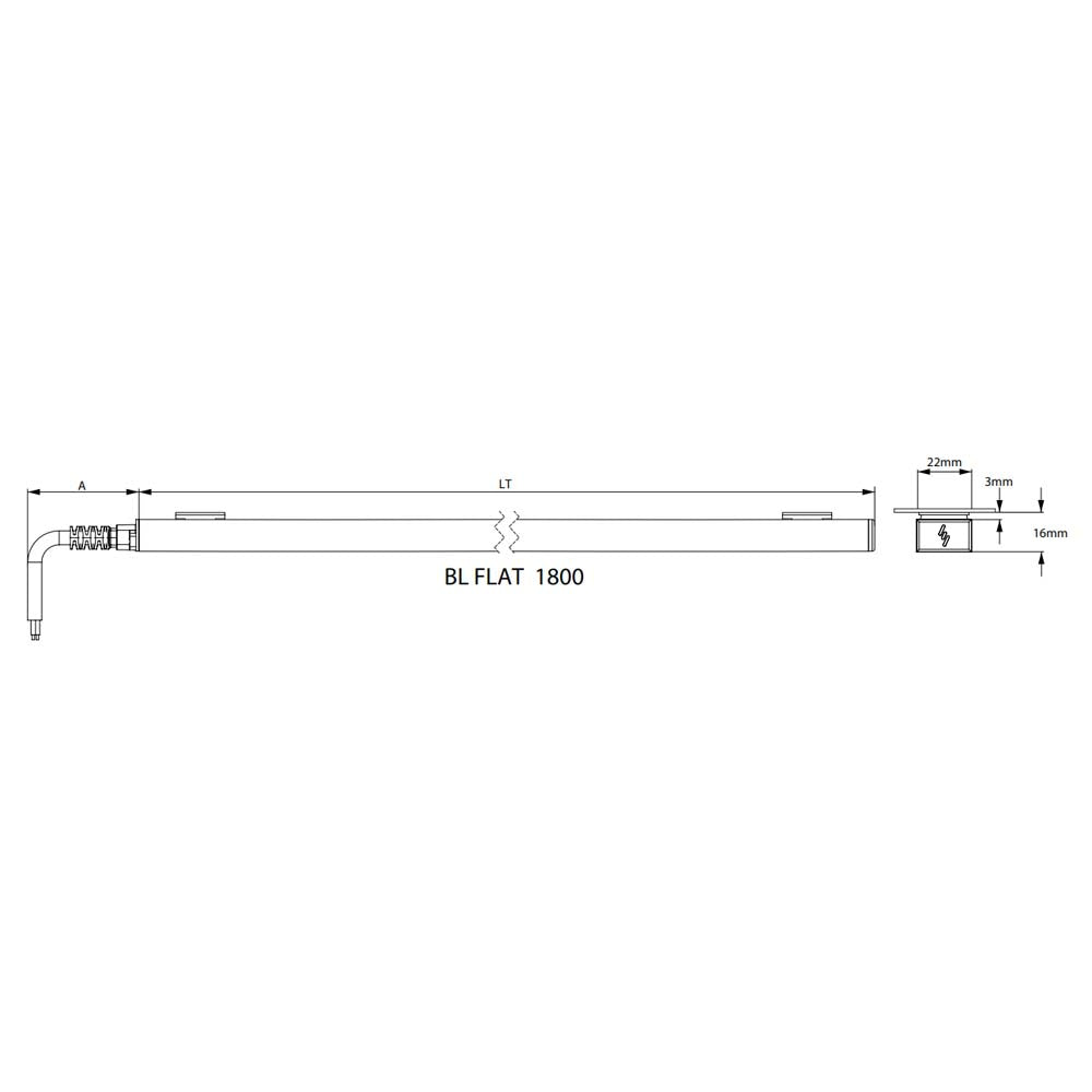 LUMINARIO LED SERIE II BL FLAT 12W/100-140V. 1800MM. BLANCO 3000K LUZ CALIDA ELECTROMAG