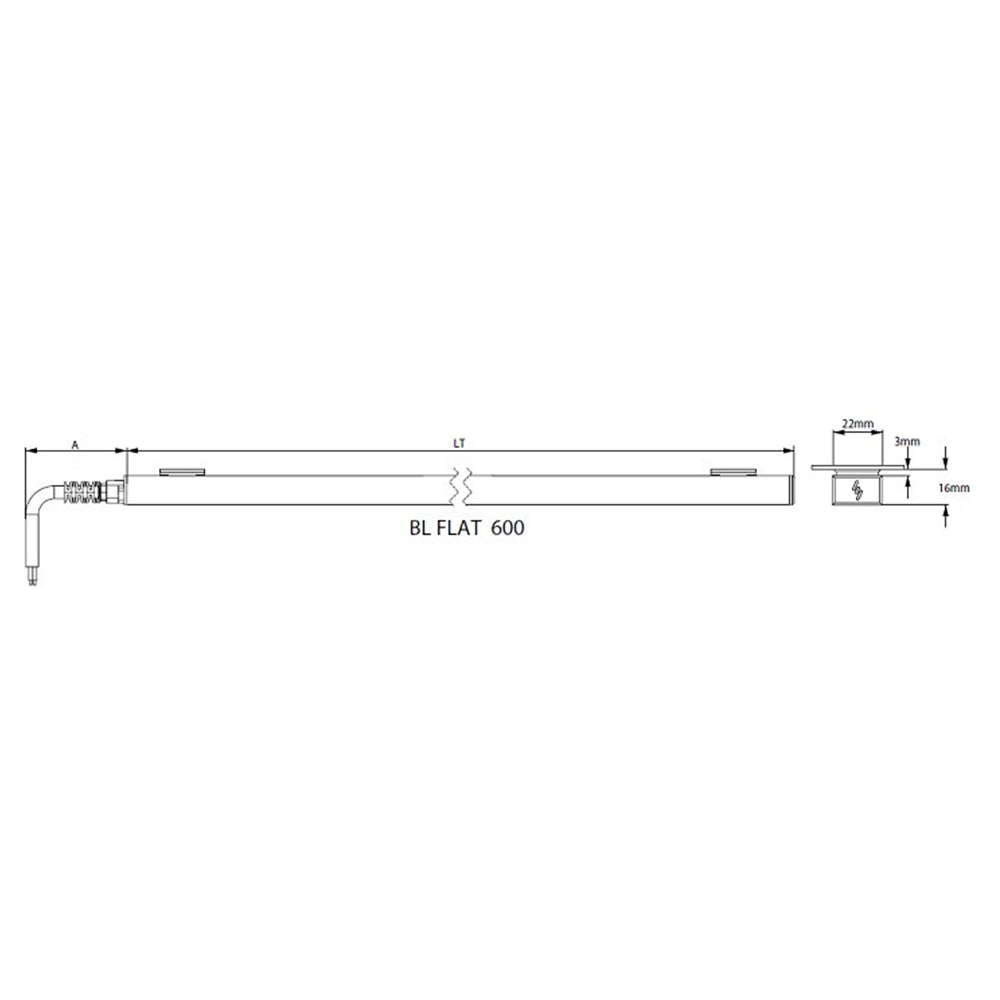 LUMINARIO LED SERIE III BL FLAT 12W/100-140V. 600MM. BLANCO 6000K LUZ DE DIA ELECTROMAG