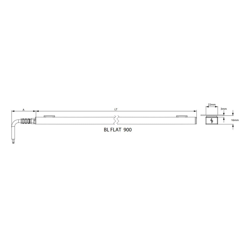 BL FLAT 900 P.A 18W 127V AF 4000K NGO OPALINO SOBREPONER MAGG