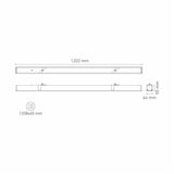 LUMINARIO LINEAL LED EMPOTRAR BL U 1200 25W/100-305V. BLANCO 4000K LUZ NEUTRA ELECTROMAG
