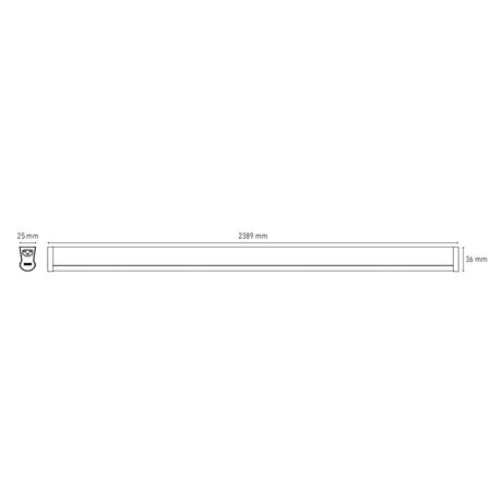 LUMINARIO LINEAL LED BL STICK 42W/100-240V. 2400MM. BLANCO 6000K LUZ DE DIA ELECTROMAG