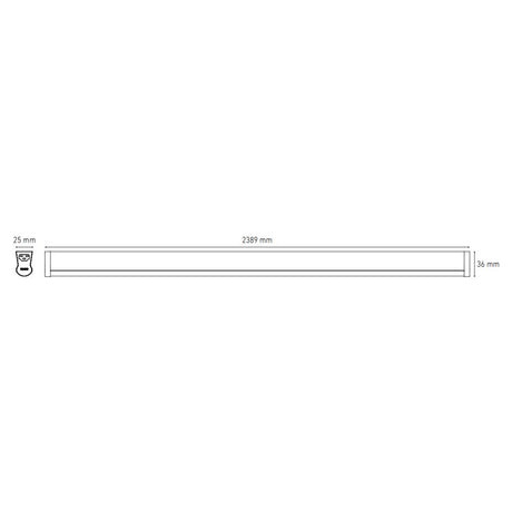 LUMINARIO LINEAL LED BL STICK 42W/100-240V. 2400MM. BLANCO 4000K LUZ NEUTRA ELECTROMAG