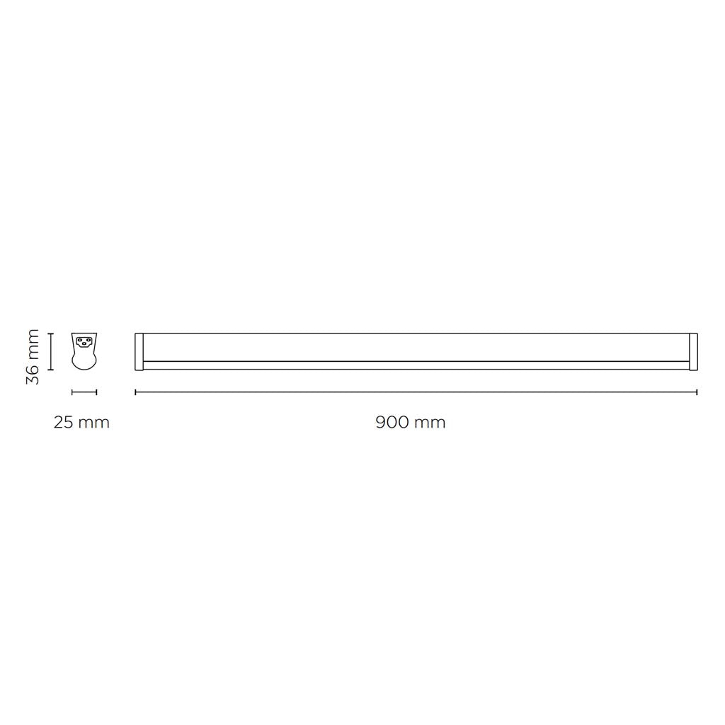 LUMINARIO LINEAL LED BL STICK 14W/100-240V. 900MM. BLANCO 4000K LUZ NEUTRA ELECTROMAG