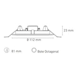 LUMINARIA LUNA 6 FLAT BASICO 90-140V. BF LUZ DE DIA 6500K. BLANCO ELECTROMAG