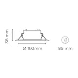 LUM. TIPO DOWNLIGHT LUNA 6 100-240V 40K BLANCO