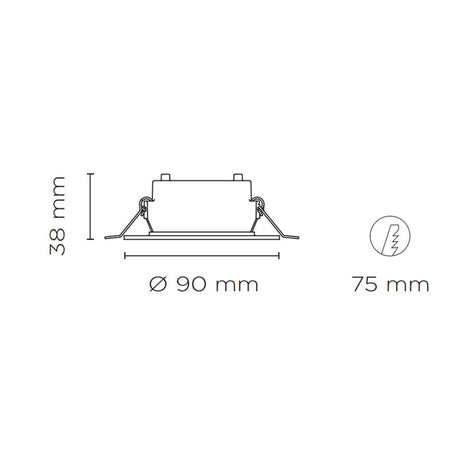 LUM. TIPO DOWNLIGHT LUNA 4 100-240V 60K BLANCO