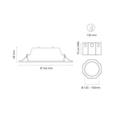 LUM. TIPO DOWNLIGHT LUNA 9/8W 100-240V 30K IP 65 BLANCO  ***MAGG FERRETERO***