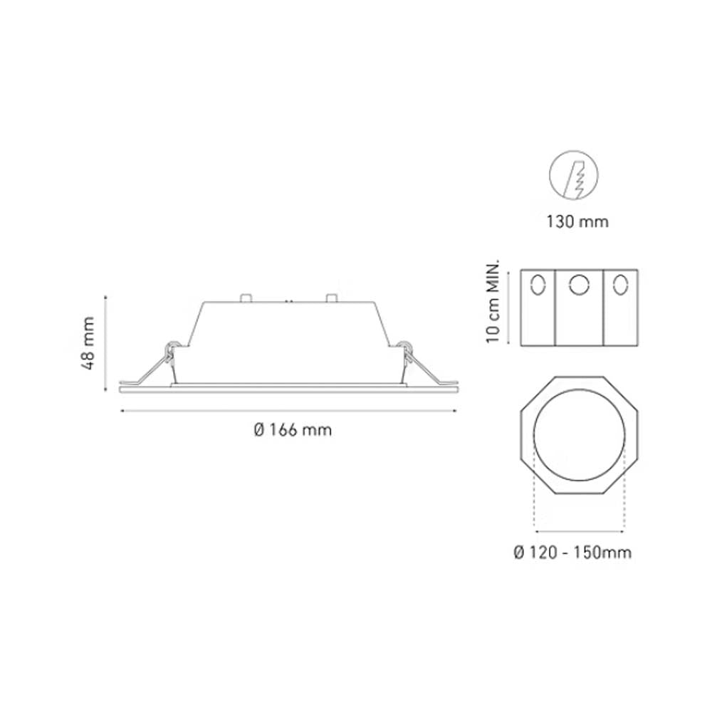 LLUM. TIPO DOWNLIGHT UNA 9 11W 100-240V 60K IP 65 BLANCO ***MAGG FERRETERO***