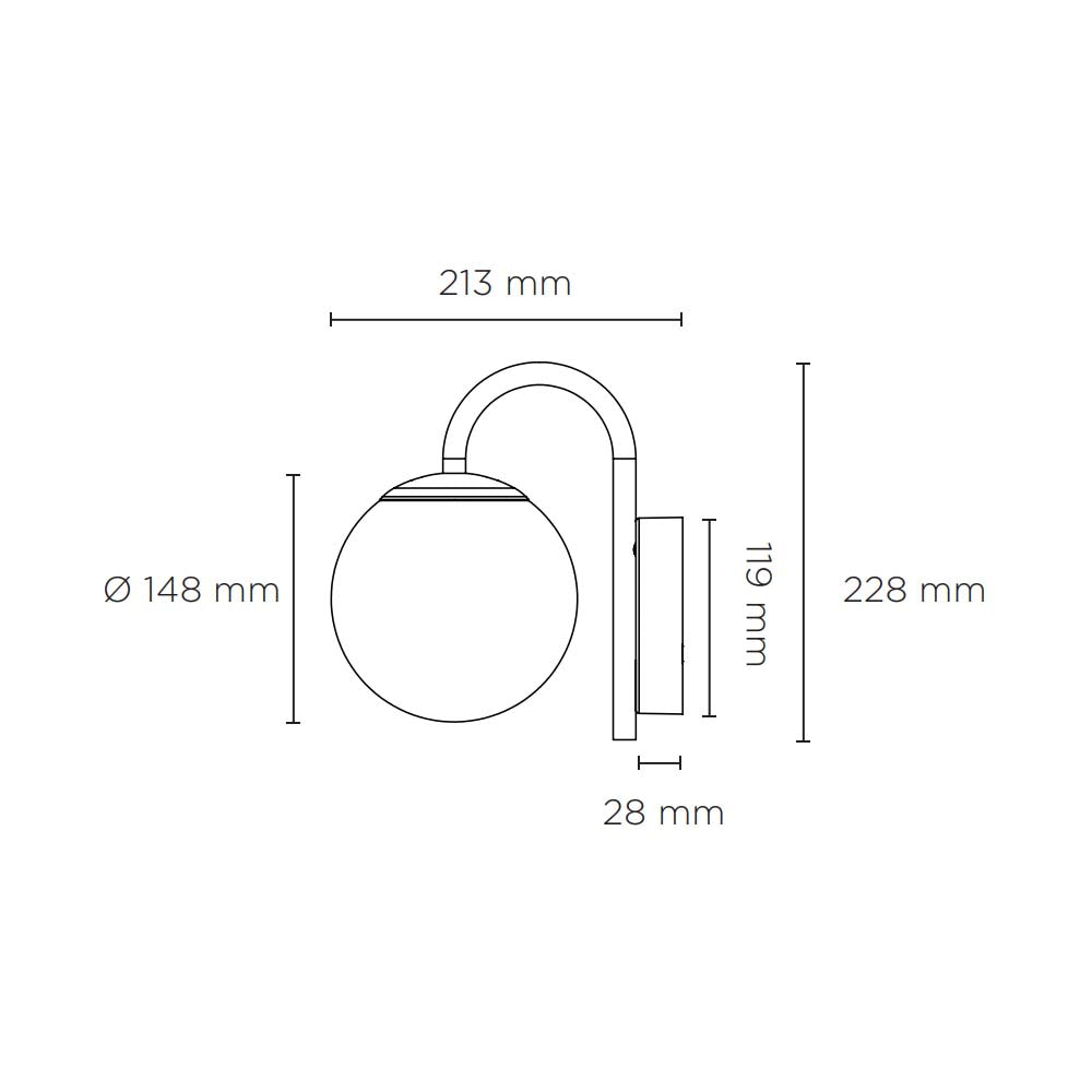 LUMINARIO LED SOBREPONER GLOBE 6" 8W/100-140V. BLANCO 3000K LUZ CALIDA ELECTROMAG ***HAE 2024***