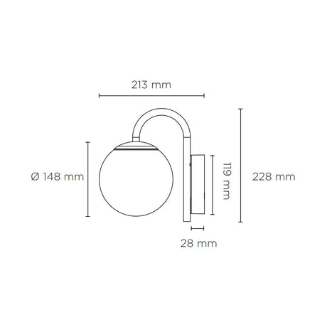 LUMINARIO LED SOBREPONER GLOBE 6" 8W/100-140V. BLANCO 3000K LUZ CALIDA ELECTROMAG ***HAE 2024***