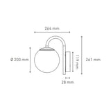 LUMINARIO LED SOBREPONER GLOBE 8" 15W/100-140V. BLANCO 6000K LUZ DE DIA ELECTROMAG  *** HAE ***