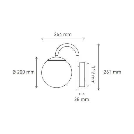 LUMINARIO LED SOBREPONER GLOBE 8" 15W/100-140V. BLANCO 6000K LUZ DE DIA ELECTROMAG  *** HAE ***