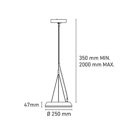LUMINARIO LED SUSPENDIDO DONNA 25 14W/100-140V. NEGRO 4000K LUZ NEUTRA ELECTROMAG