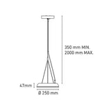 LUMINARIO LED SUSPENDIDO DONNA 25 14W/100-140V. AMARILLO SOFT 4000K LUZ NEUTRA ELECTROMAG