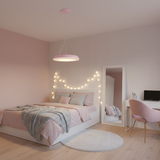 LUMINARIO LED SUSPENDIDO DONNA 25 14W/100-140V. ROSA SOFT 4000K LUZ NEUTRA ELECTROMAG