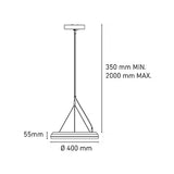 LUMINARIO LED SUSPENDIDO DONNA 40 27W/100-140V. BLANCO 4000K LUZ NEUTRA ELECTROMAG