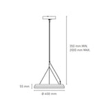 LUMINARIO LED SUSPENDIDO DONNA 40 27W/100-140V. NEGRO 4000K LUZ NEUTRA ELECTROMAG