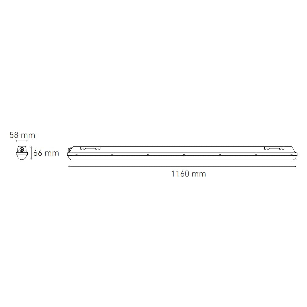 LUM SOBREPONER GAMMA TOT 1200 30W 90-240V 6000K TRANS MCA ELECTROMAG