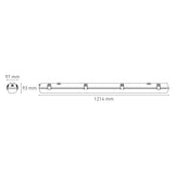 LUMINARIO LED INDUSTRIAL GAMMA LED 1200 60 60W/100-305V. TRANSPARENTE 6000K LUZ DE DIA ELECTROMAG