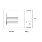 LUMINARIO LED CUADRADO EMPOTRAR/SOBREPONER SW 40 1.6W/100-240V BLANCO 3500K ELECTROMAG