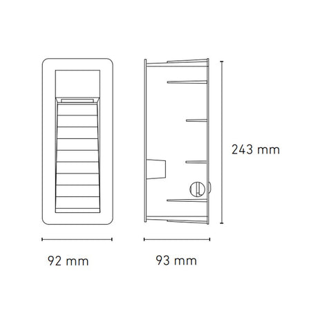LUMINARIO LED RECTANGULAR EMPOTRAR/SOBREPONER SW 50 1.6W/100-240V. BLANCO 2700 LUZ CALIDA ELECTROMAG