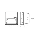 LUMINARIO LED  EMPOTRAR/SOBREPONER SW 10 AL 2W/100-305V. GRIS 4000K LUZ BLANCA ELECTROMAG
