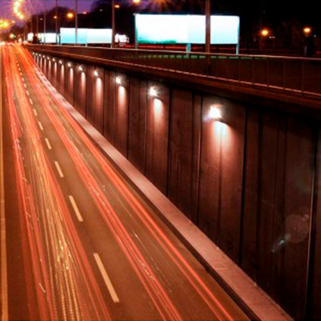 LUMINARIO LED SOBREPONER MURO WALLPACK 90 90W/100-305V. GRIS 6000K MAGG