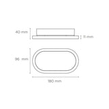 LUMINARIO DECORATIVO ECLIPSE OVAL LED 18 13W/100-240V. BLANCO 3000K LUZ CALIDA ELECTROMAG