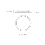 LUMINARIO DECORATIVO ECLIPSE LED 25 18W/100-240V. NEGRO 3000K LUZ CALIDA ELECTROMAG