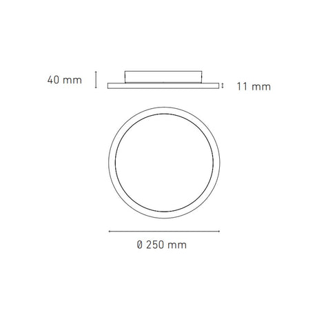 LUMINARIO DECORATIVO ECLIPSE LED 25 18W/100-240V. NEGRO 3000K LUZ CALIDA ELECTROMAG