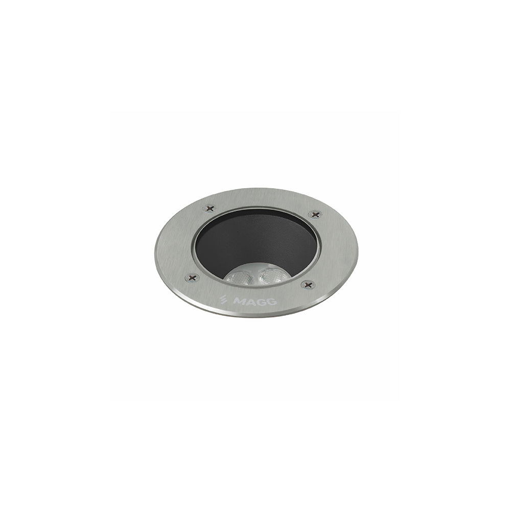 LUMINARIO LED EMPOTRAR PISO EP 100 3.5W/100-305V. 46 INOXIDABLE 2700K LUZ CALIDA ELECTROMAG