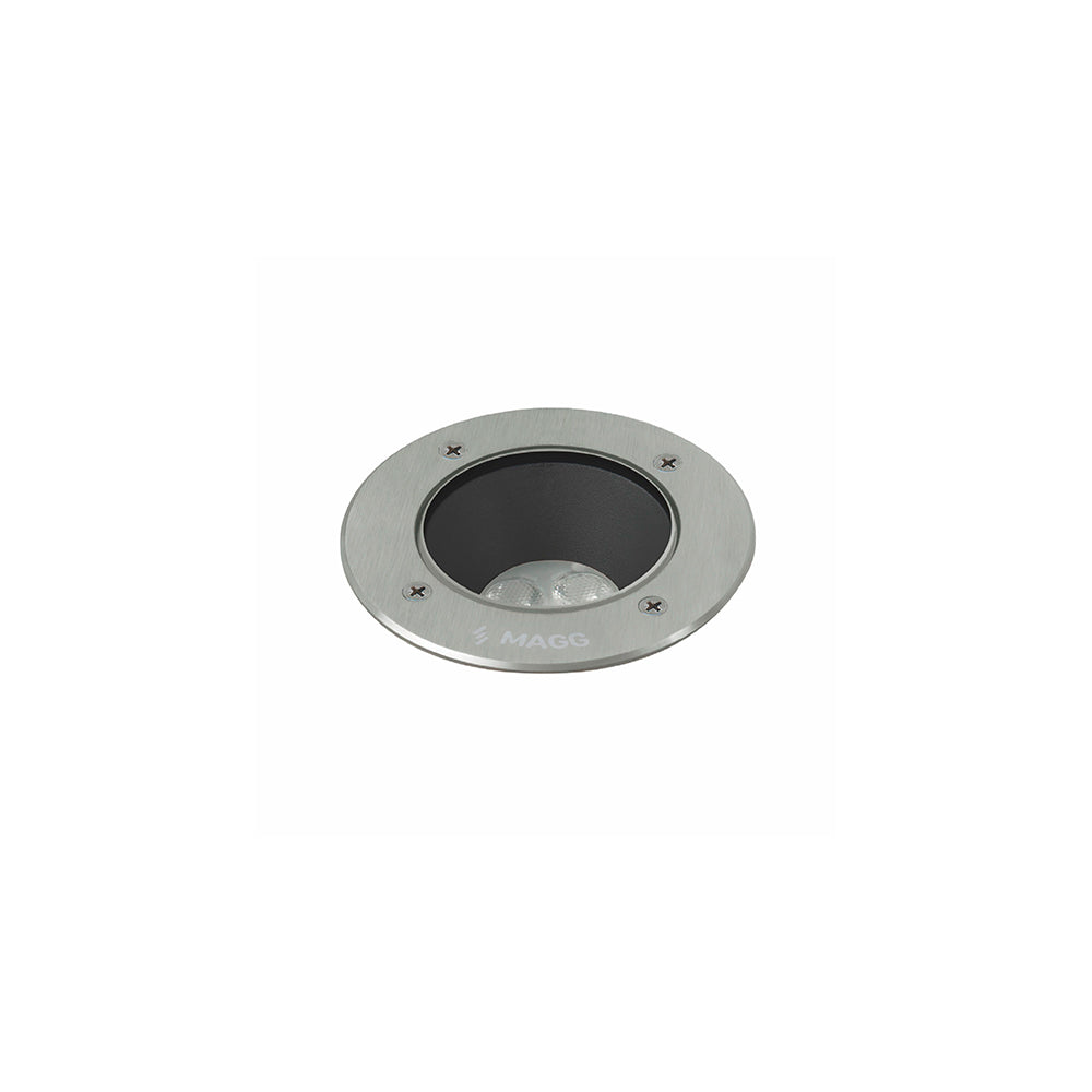 LUMINARIO LED EMPOTRAR PISO EP 120 8W/100-305V. 46 GRIS 2700K. LUZ CALIDA ELECTROMAG