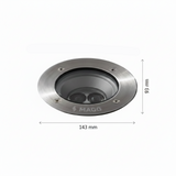 EMPOTRADO A PISO 120 LED 6W/24VCD. 55 3000K F.C. *** PRODUCTOS CON EXIST. NAVE 7 ***