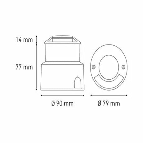 LUMINARIO LED EMPOTRAR PISO SIDE EMITTER 1 S 2W/100-240V. GRIS 2700K LUZ CALIDA ELECTROMAG
