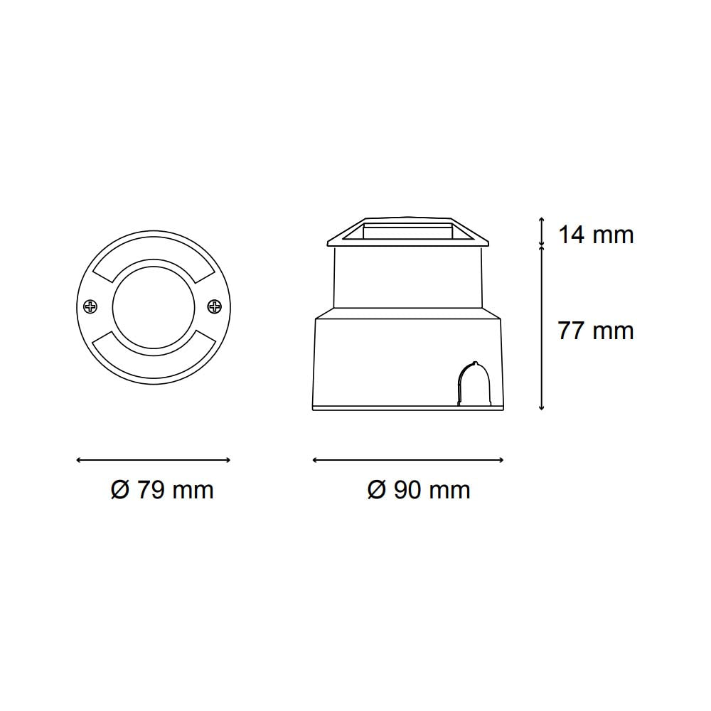 SIDE EMITTER LED 2V 2.4W 90-140V BFP AZUL GRIS ACERO *** HAE ***