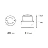 SIDE EMITTER LED 2V 2.4W 90-140V BFP AZUL GRIS ACERO *** HAE ***