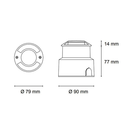 SIDE EMITTER LED 2V 2.4W 90-140V BFP AZUL GRIS ACERO *** HAE ***
