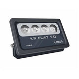 LUMINARIO LED PROYECTOR SOBREPONER MURO/PISO KR FLAT 70 12W/100-305V. 7 GRIS 2700K LUZ CALIDA ELECTROMAG