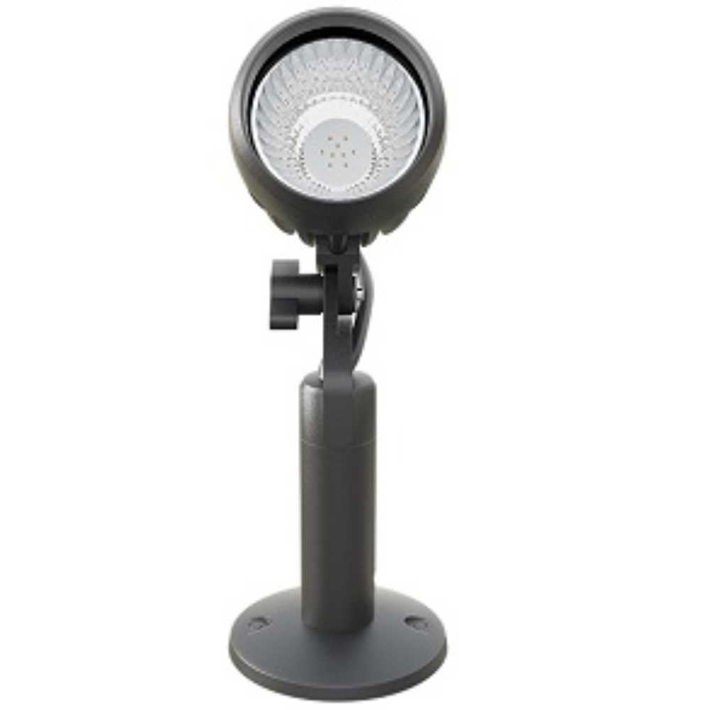 LUMINARIO LED PROYECTOR SOBREPONER MURO/PISO KR 10 10W/100-305V. 50 GRIS 3000K LUZ CALIDA ELECTROMAG