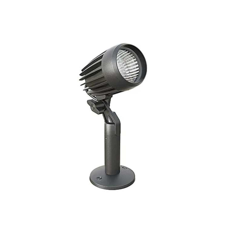 LUMINARIO LED PROYECTOR SOBREPONER MURO/PISO KR 10 10W/100-305V. 50 GRIS 3000K LUZ CALIDA ELECTROMAG