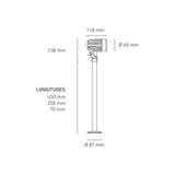 LUMINARIO LED PROYECTOR SOBREPONER MURO/PISO KR 10 10W/100-305V. 50 GRIS 3000K LUZ CALIDA ELECTROMAG