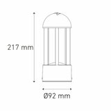 LUMINARIO LED EMPOTRADO PISO BOLLARD VENECIA DOMO 200 6.5W/100-305V. GRIS 3000K LUZ CALIDA ELECTROMAG