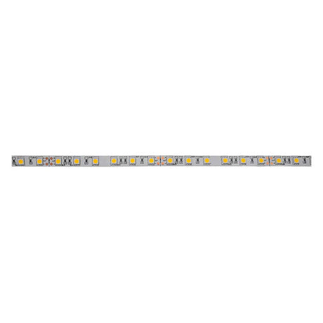 TIRA EXTRAPLANA DE LED 5050 5M CON 60 LEDS POR M BLANCO CALIDO 14.4 W POR M OPTICA 120 PISTA DE COBRE ACABADO BCO 24V CC IP66 *** HAE ***