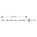 TIRA EXTRAPLANA DE LED 2216 5 MTS C/240 LEDS BLANCO 19.2W OPTICA 120 24V IP66