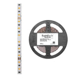 TIRA EXTRAPLANA DE LED 2216 5 M CON 120 LEDS POR M BLANCO 9.6 W POR M OPTICA 120 PISTA DE COBRE ACABADO BLANCO CON AUTO ADHESIVO 3M CRI 90 PCB 3 OZ DOBLE CARA 24V CC IP20